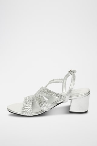 Sandales à talons en cuir de chèvre Fyntra - Rouge