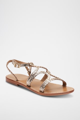 Sandales en cuir de chèvre Asma - Doré