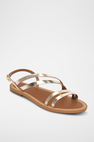 Sandales en cuir de chèvre Evangeline - Doré