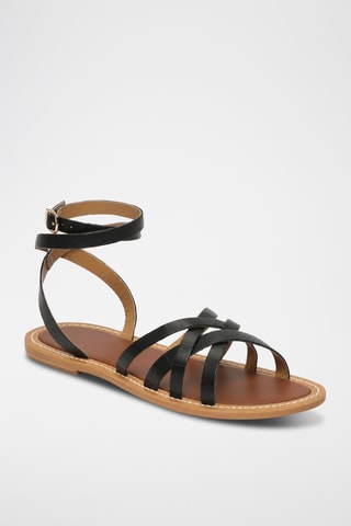 Sandales en cuir de chèvre Vivica - Noir