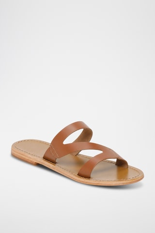 Mules en cuir Revy - Camel