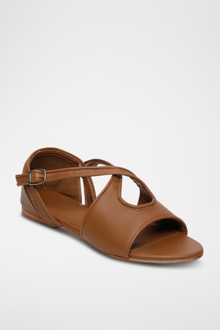 Sandales en cuir de chèvre Estelle - Camel