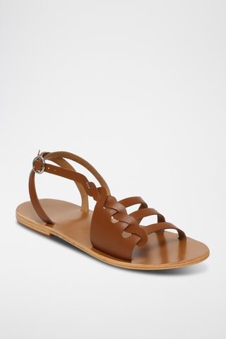 Sandales en cuir de chèvre Hanae - Camel