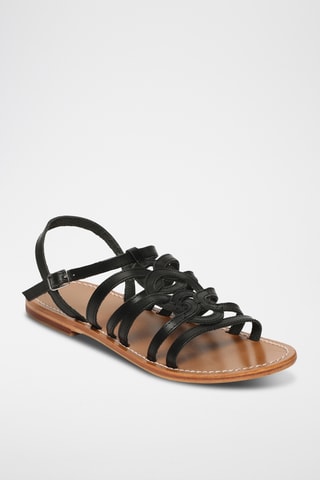 Sandales en cuir Lupita - Noir