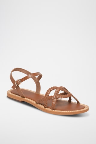 Sandales en cuir Alvena - Camel