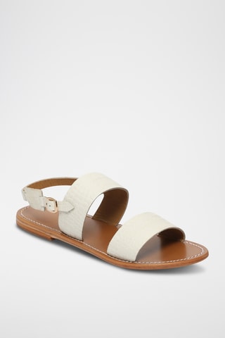 Sandales en cuir de chèvre Chika - Blanc
