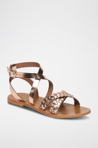 Sandales en cuir Wendy - Doré rose