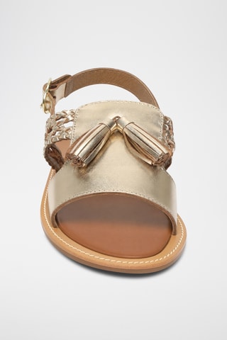 Sandales en cuir de chèvre Nortena - Doré