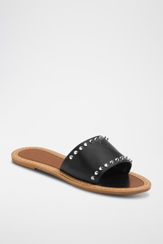 Mules en cuir de chèvre Dorothea - Noir