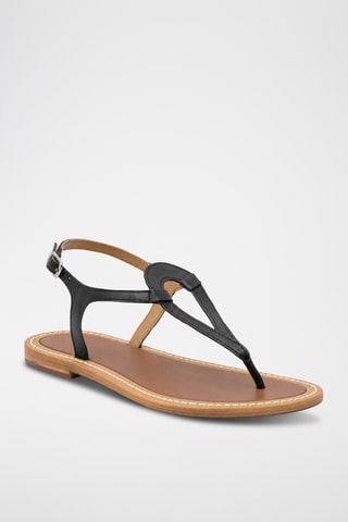 Sandales en cuir de chèvre Zaretha - Noir