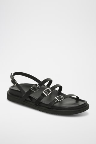 Sandales en cuir Zeina - Noir