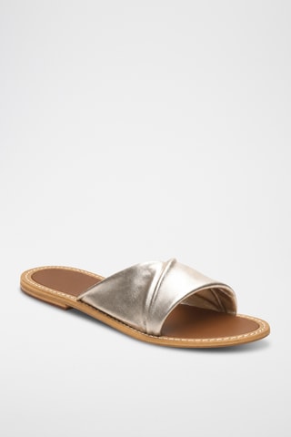 Mules en cuir nappa Ulana - Gris