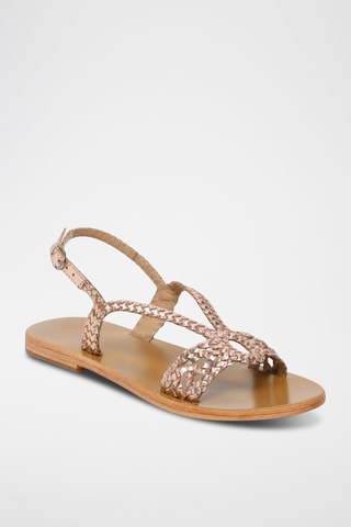 Sandales en cuir Olga - Doré rose