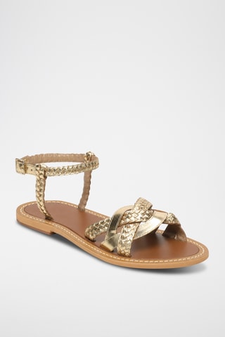 Sandales en cuir de chèvre Zahara - Doré