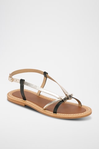 Sandales en cuir Yvona - Noir