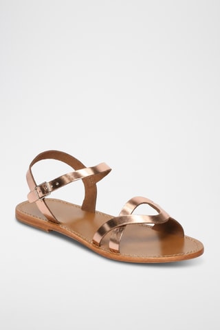 Sandales en cuir Viper - Doré rose
