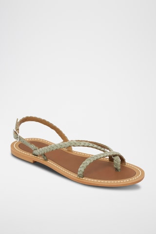 Sandales en cuir de chèvre Kayla - Kaki