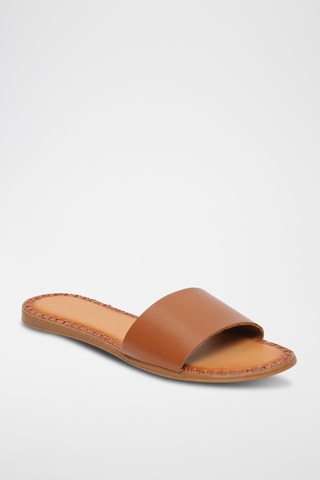 Mules en cuir Eloise - Camel