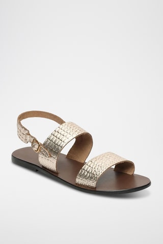 Sandales en cuir de chèvre Chika - Doré