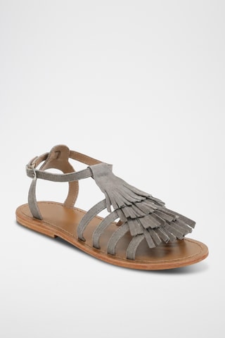 Sandales en cuir de chèvre nubuck Alex - Gris