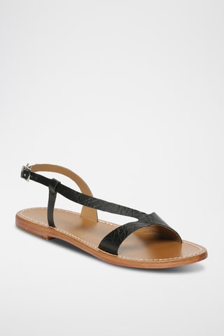 Sandales en cuir de chèvre Amadrya - Noir
