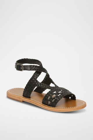 Sandales en cuir Samira - Noir