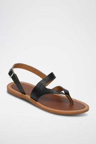 Sandales en cuir de chèvre Melina - Noir
