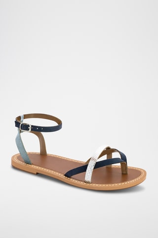 Sandales en cuir de chèvre Savanna - Bleu marine