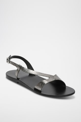 Sandales en cuir de chèvre Amadrya - Gris