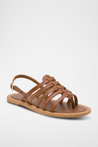 Spartiates en cuir Lorenza - Camel