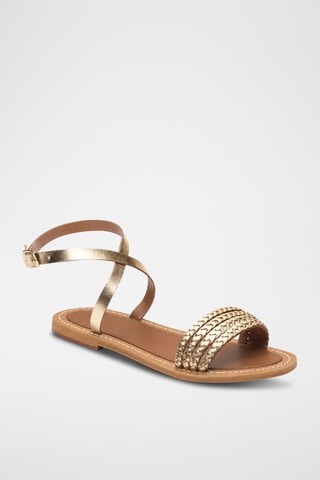 Sandales en cuir de chèvre Cindyra - Doré
