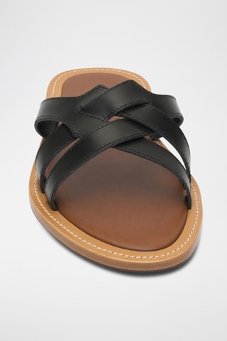 Mules en cuir Rosina - Noir