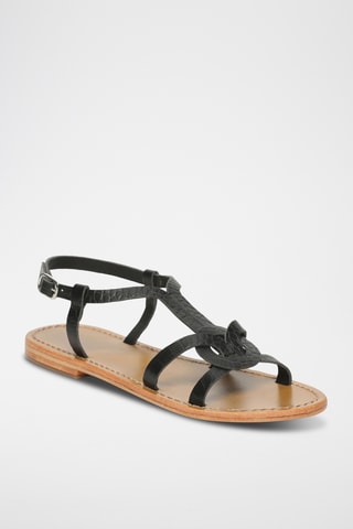 Sandale en cuir de chèvre Shella - Noir