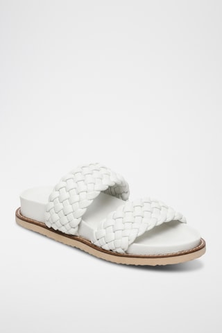 Mules en cuir de mouton nappa Lois - Blanc