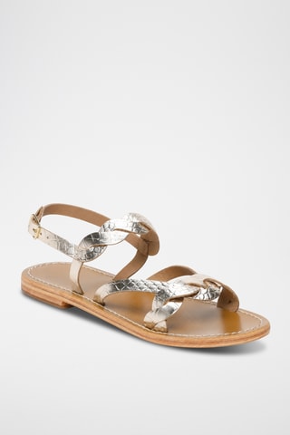 Sandales en cuir de chèvre Rena - Doré