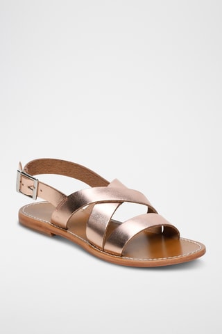 Sandales en cuir Clover - Doré rose
