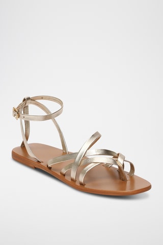 Sandales en cuir nappa Josie - Gris
