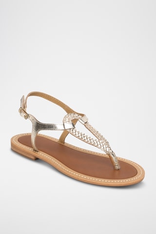 Sandales en cuir de chèvre Delilah - Doré