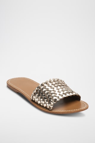 Mules en cuir Albane - Doré