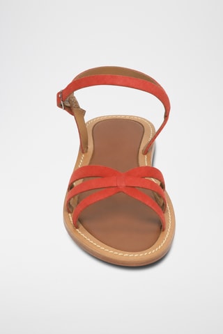 Sandales en cuir de chèvre nubuck Olina - Orange