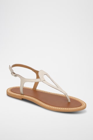 Sandales en cuir de chèvre Zaretha - Blanc