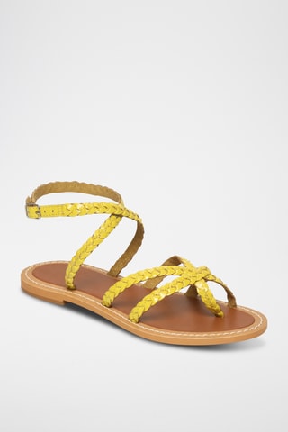 Sandales en cuir Belinda - Jaune
