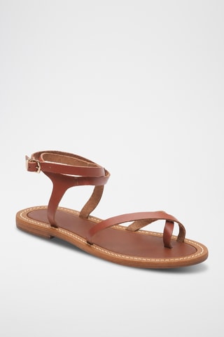 Sandales en cuir Lyxia - Camel