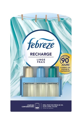 3 x Recharge 3Volution Febreze - Linge Frais - 3 parfums