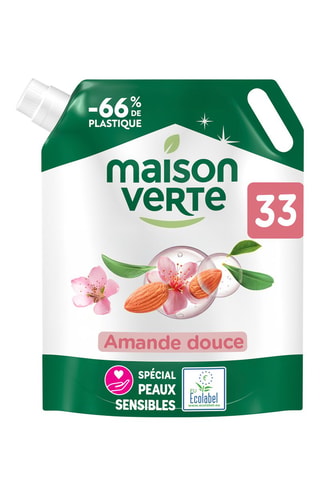 5 x Recharge lessive détachante Amande Douce Maison Verte - 33 lavages - 1,48  l