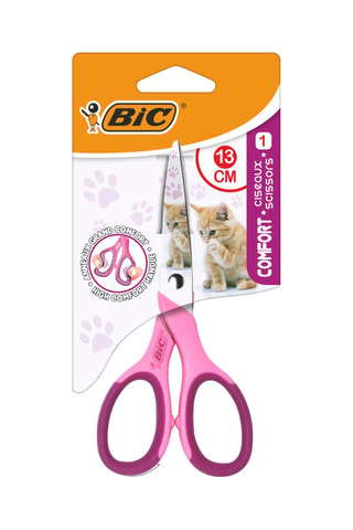 1 paire de ciseaux enfant pour droitier BIC Comfort Classic - Modèle aléatoire