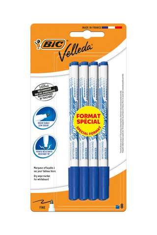 8 feutres effaçables à sec Velleda® 1721 - Bleu