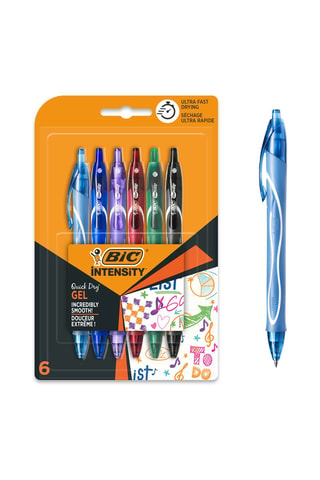 6 Balpennen Gel-ocity Quick Dry   6 Inktkleuren
