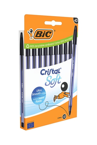 Etui met 10 Balpennen Cristal Soft