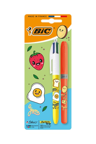 Pen met 4 kleuren en Highlighter Grip Markeerstift